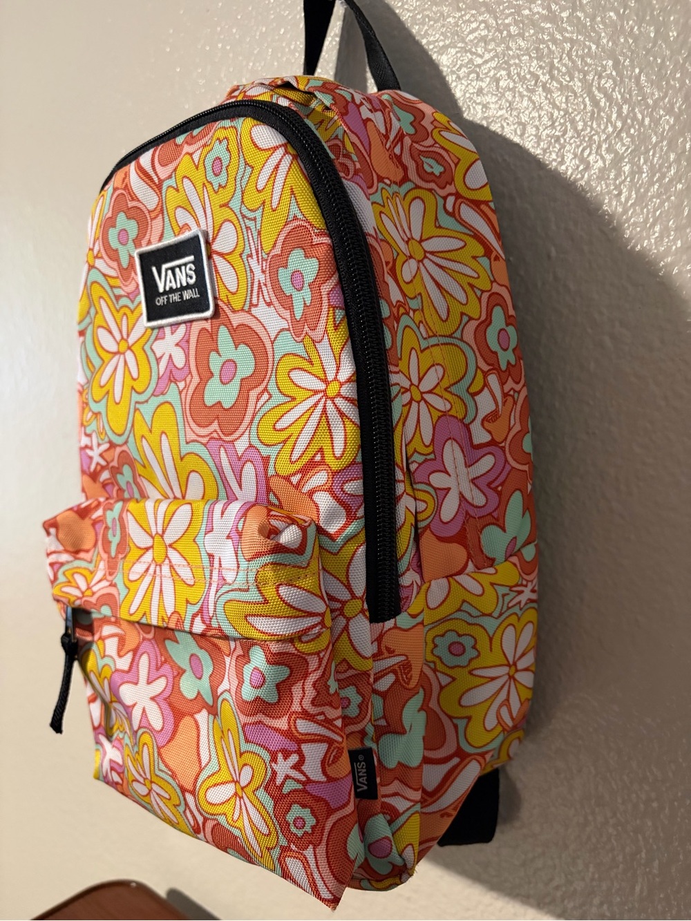 Vans Floral Mini Backpack in Yellow, Pink & Orange - Picture 3 of 7